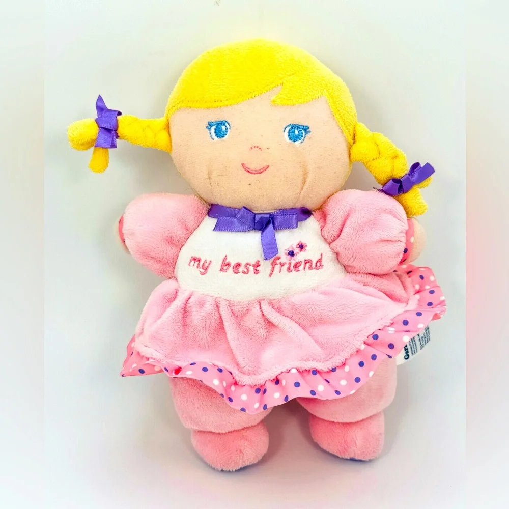 GARANIMALS Baby Doll Plush Rattle My Best Friend Blonde 2014 7” Toy